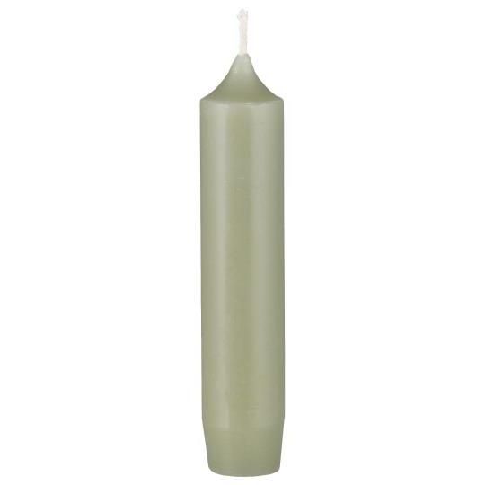 Small candles dusty green 6 pcs 