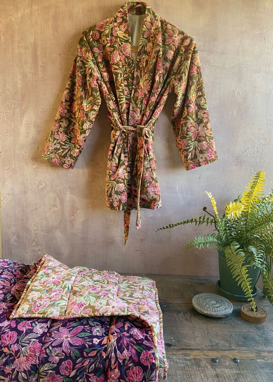 Velvet quilt purple