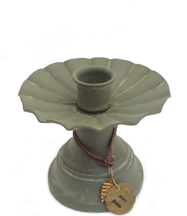 Candleholder old green