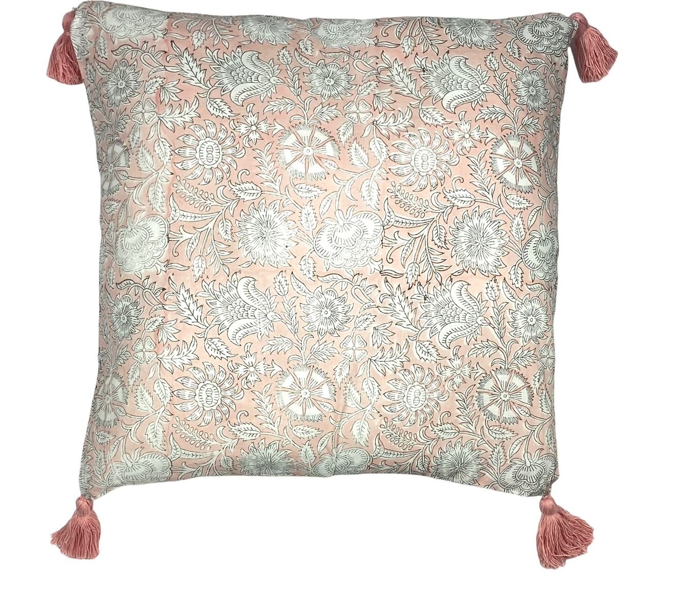 Cushion blockprint pink Dhan-5