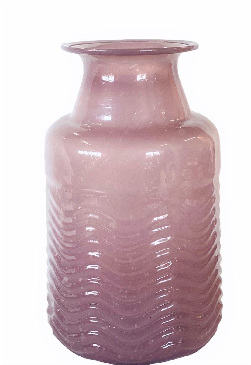 Opaline glass vase pink