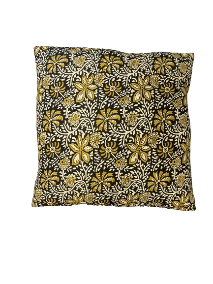 Blockprint cushion flowers