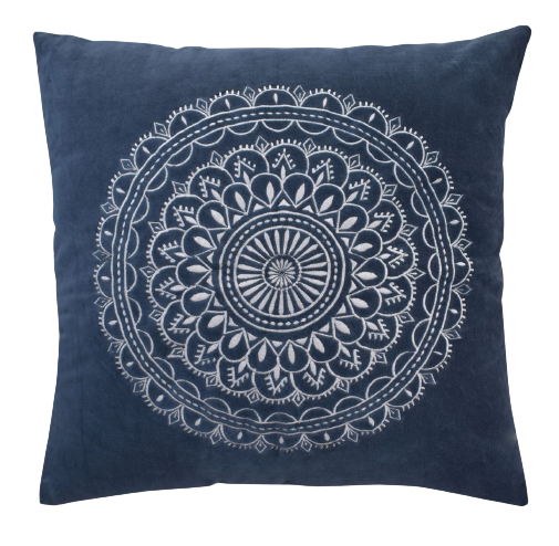 Sierkussen Mandala blauw