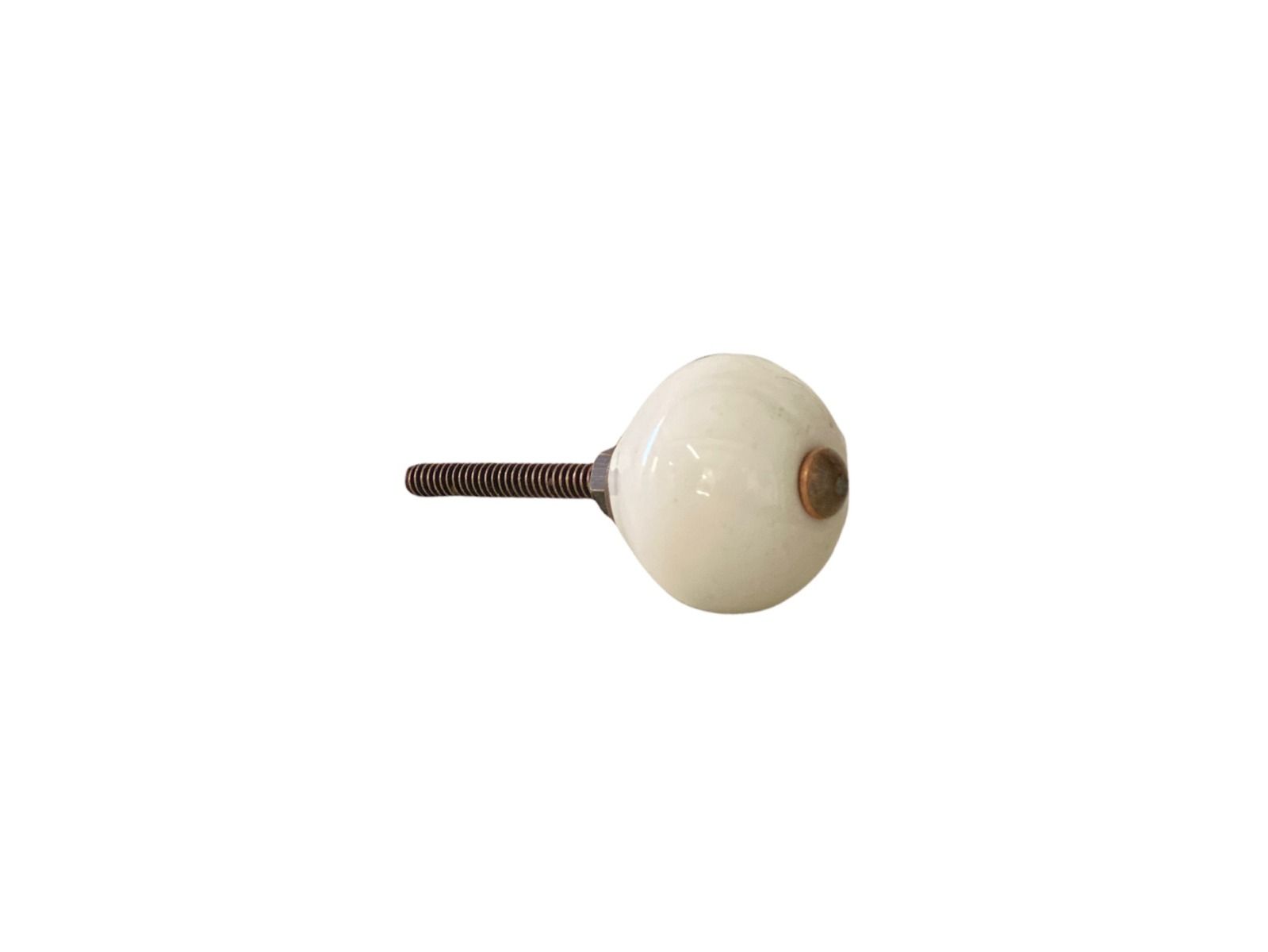 Knob round white