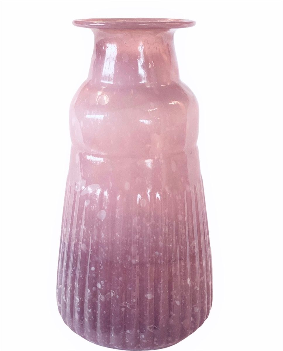 Vase opaline glass pink