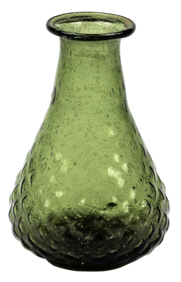 Vase olive green recycled glass