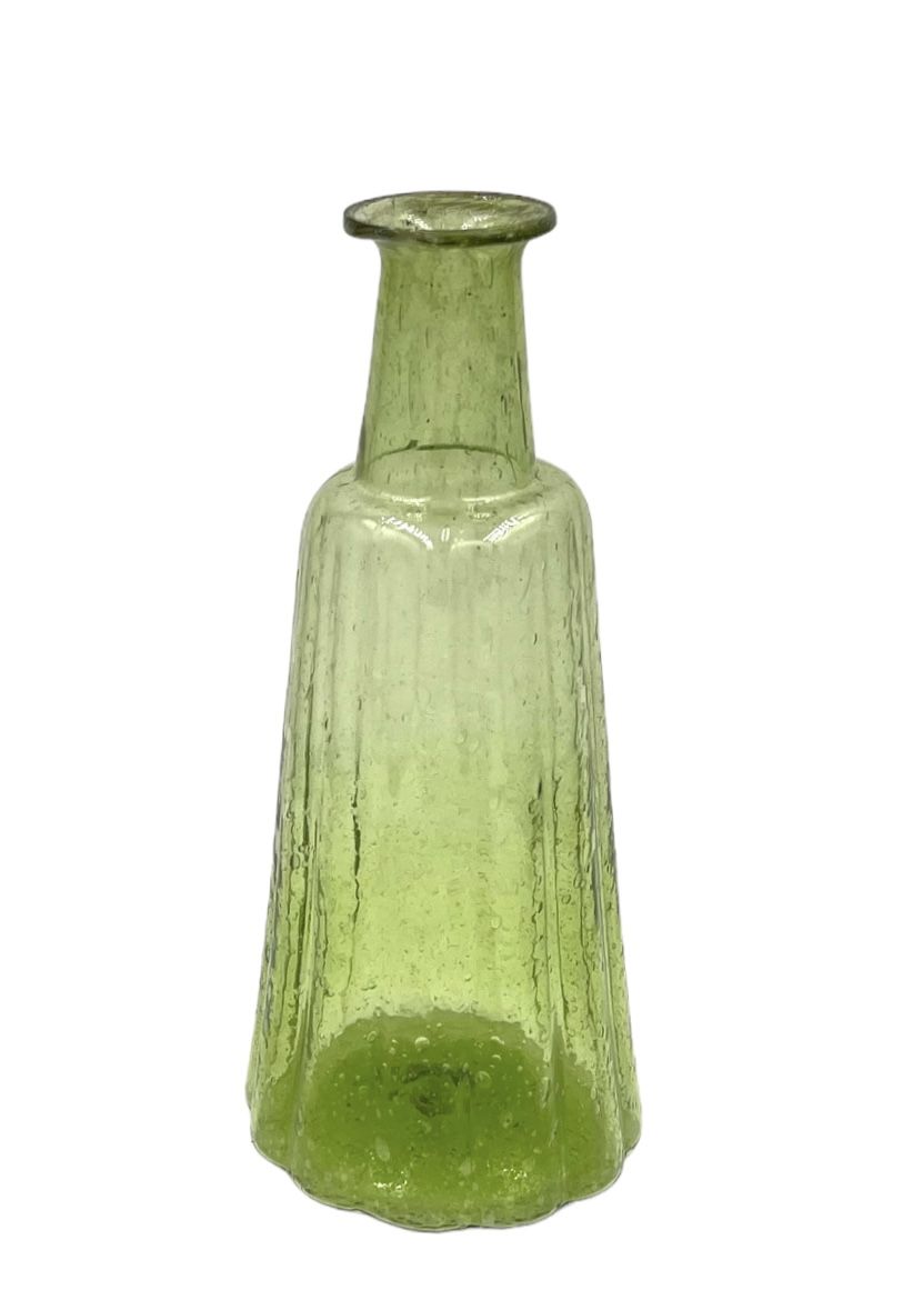 Vase green recycled glass 