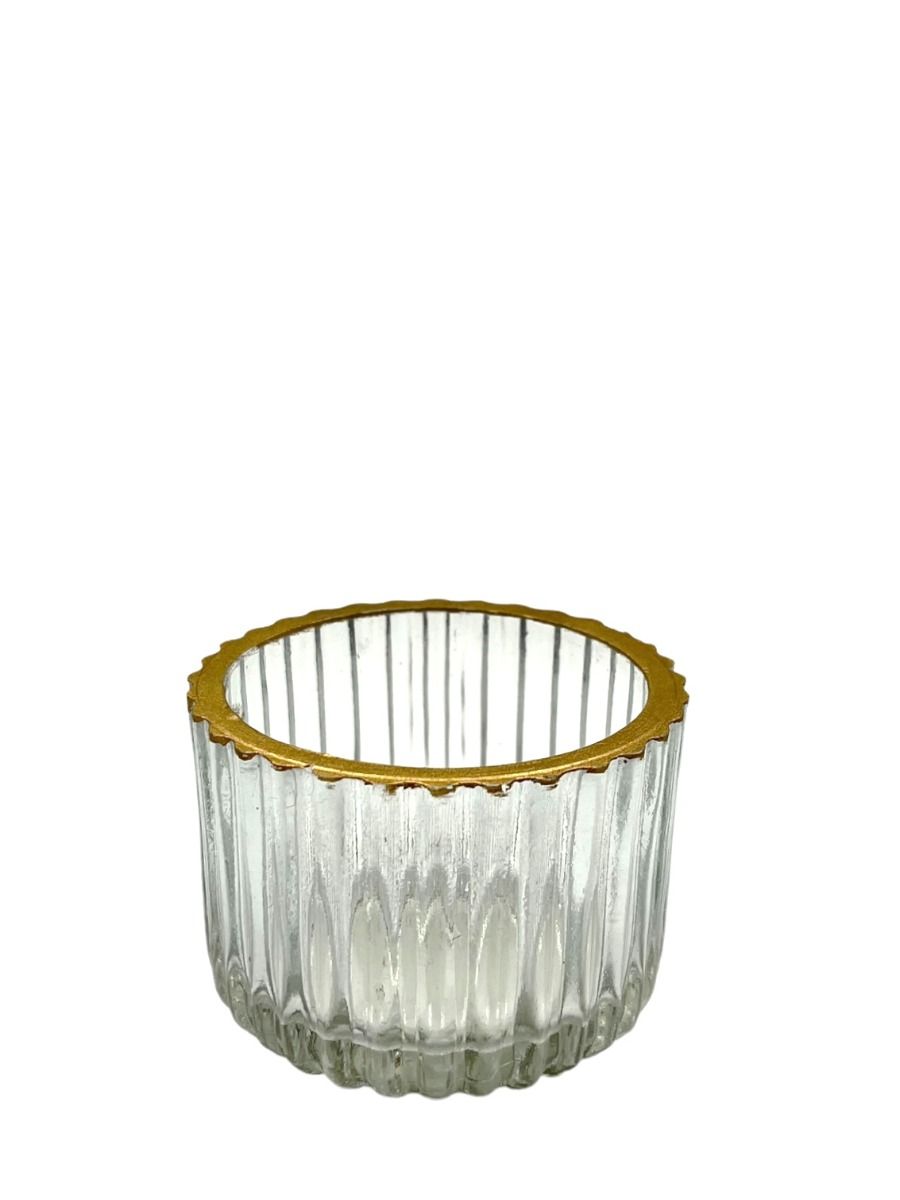 Tealightholder golden rim