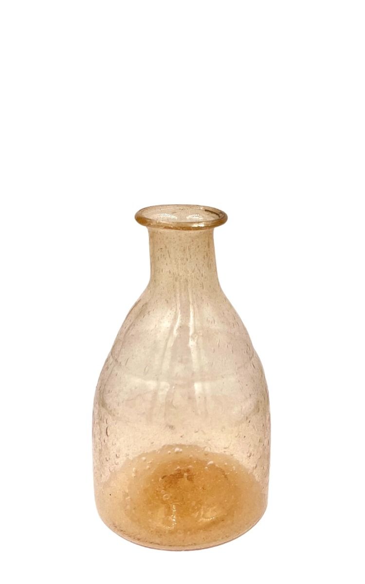 Vase peach orange recycled glass