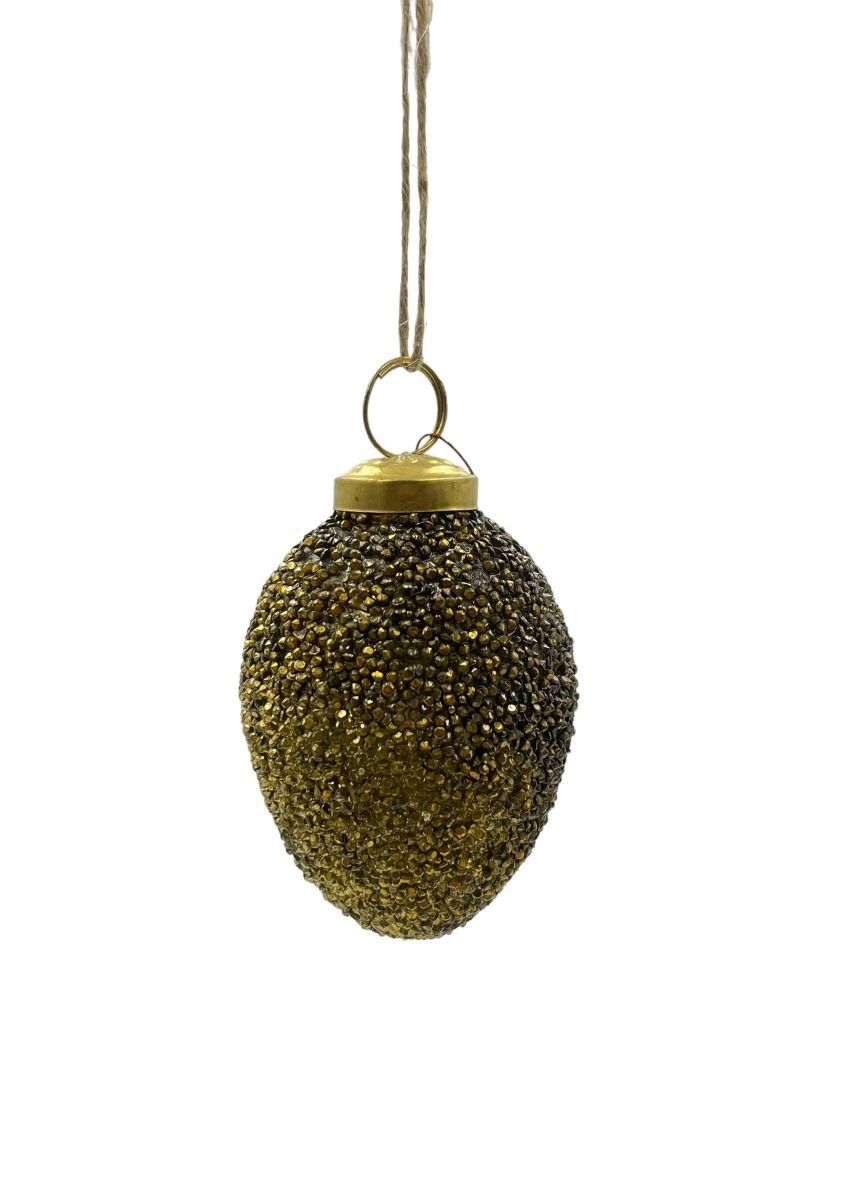 Christmas bauble gold mosaic