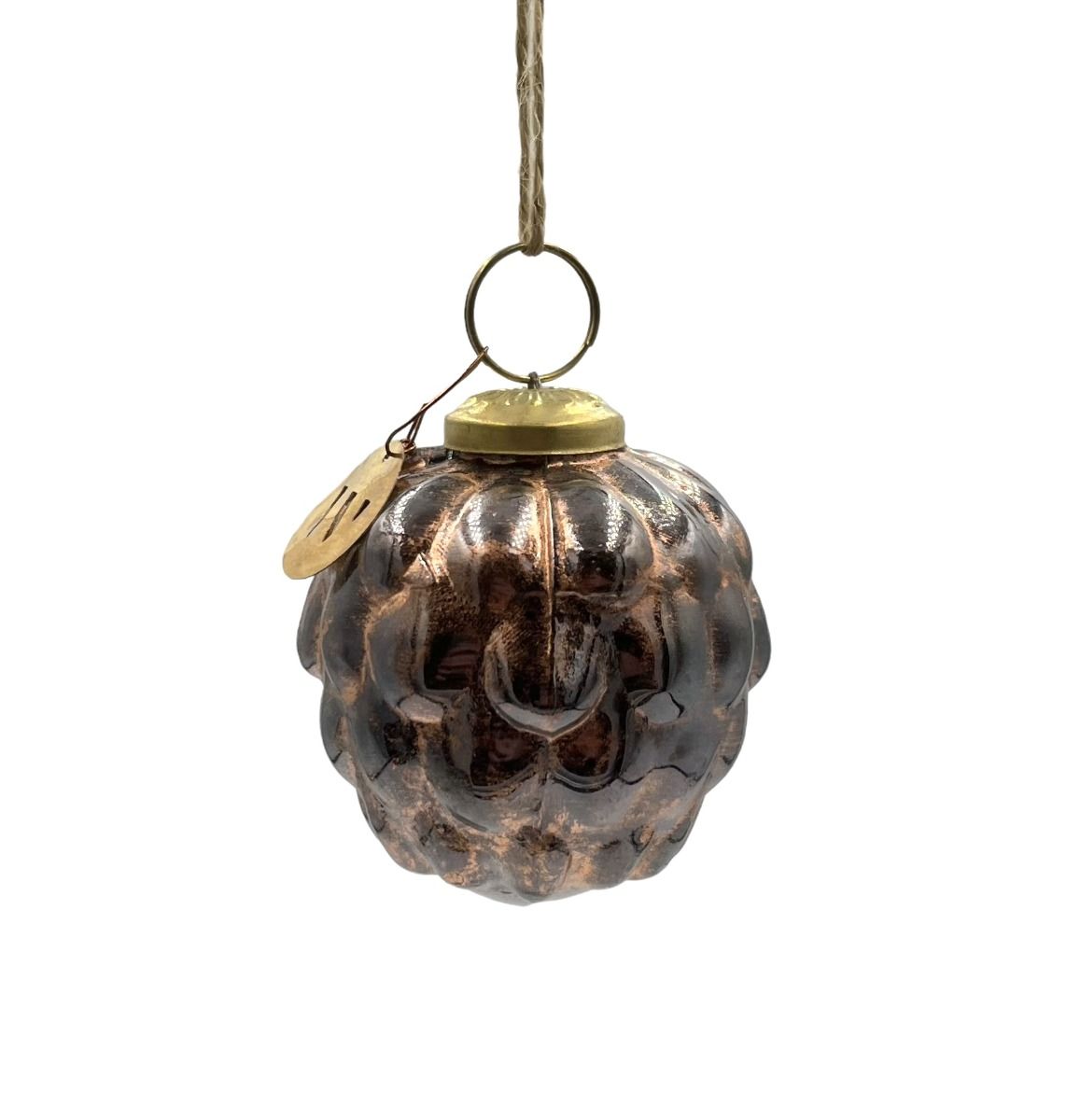 Christmas bauble copper polish