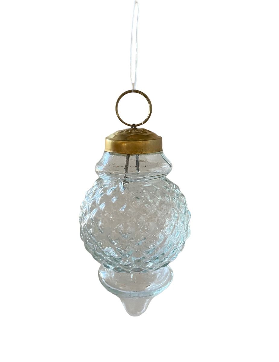 Christmas cone transparent glass