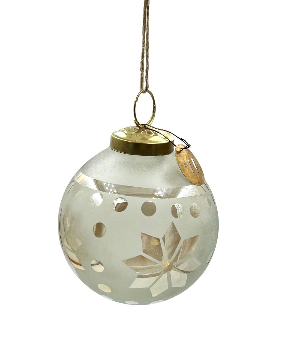 Christmas bauble frosty