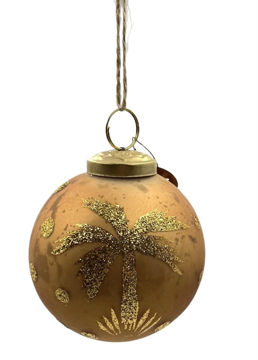 Christmas bauble gold palmtree