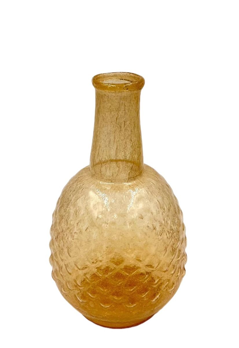 Vase peach orange recycled glass