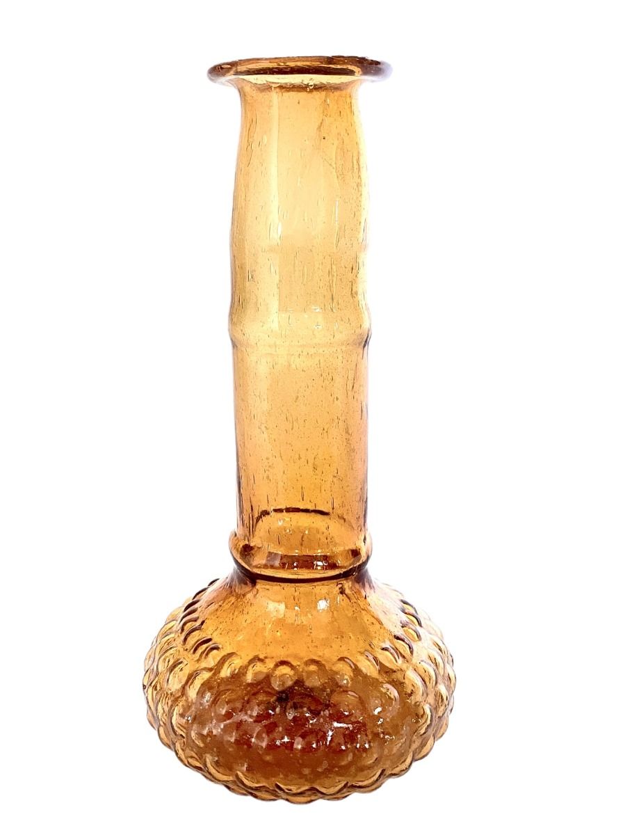 Vase peach orange recycled glass