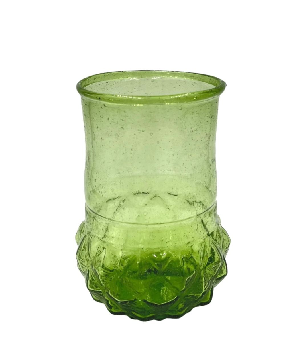 Vase green recycled glass