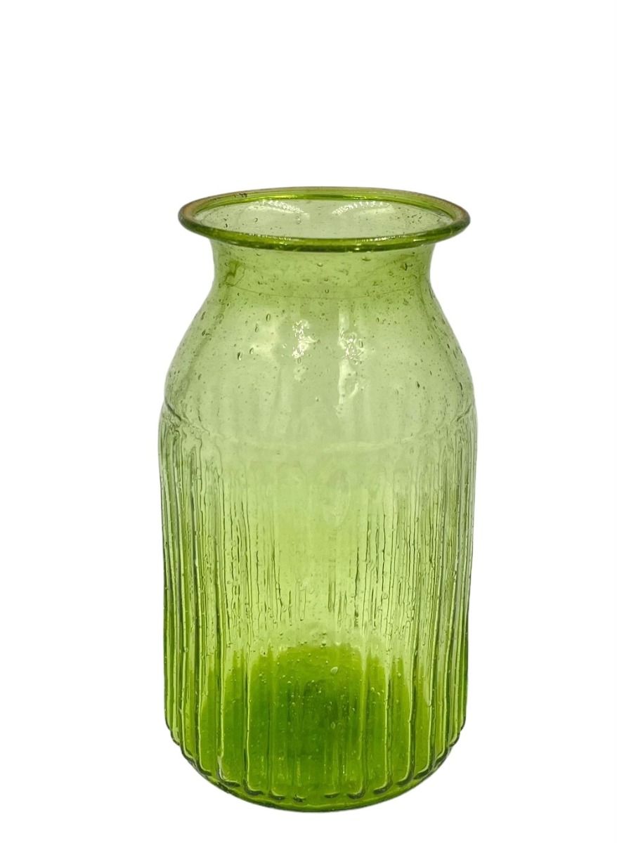 Vase grassgreen recycled glass 