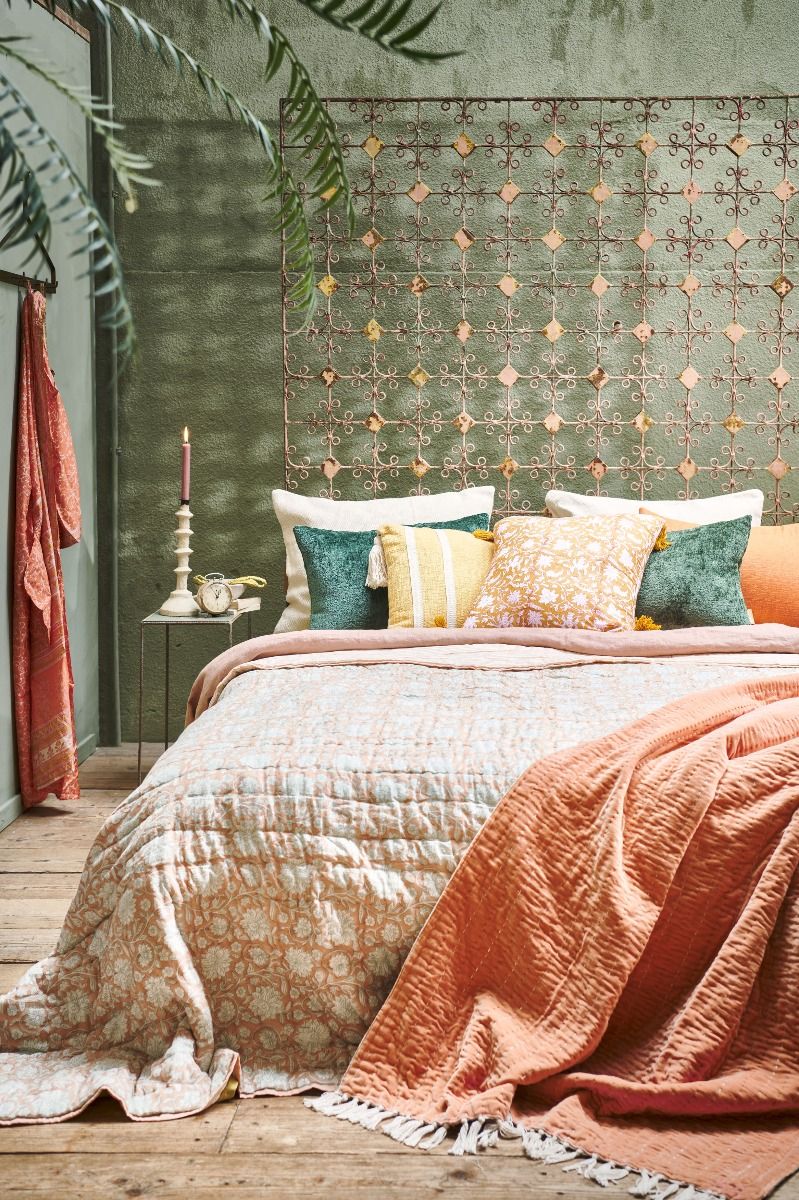 Plaid velvet orange