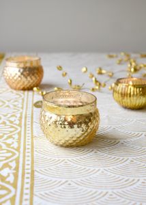 Theelicht goud-zilver