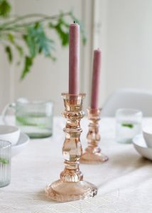 Glazen kandelaar gerecycled glas