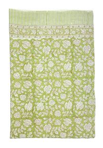 Tablecloth blockprint green Dhan-4