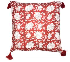 Cushion blockprint red
