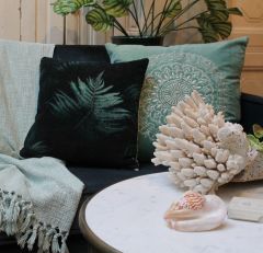 Cushion with ferns