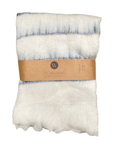 Plaid wit met blauw