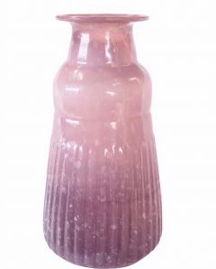 Opaline vase glass pink