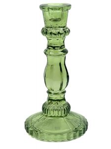 Glazen kandelaar licht groen 