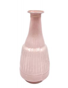 Vase recycled glass in opaline pink