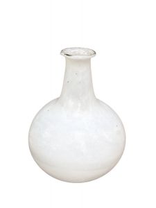 Vase recycled glass opaline white