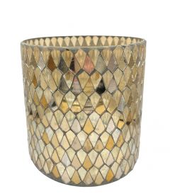 Vase gold mosaic