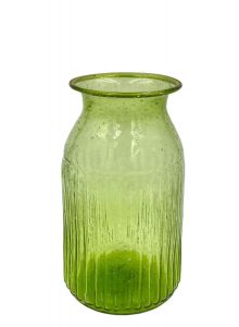 Vase recycled glass green