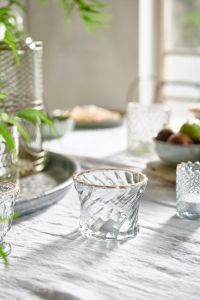 Waxinelichthouder gedraaid glas