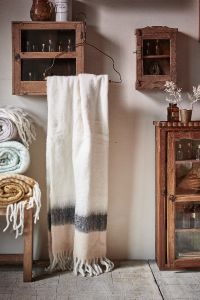 Plaid terra witte streep