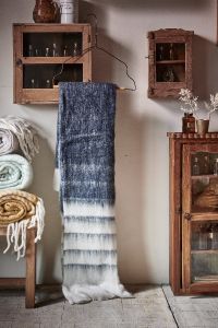 Plaid wit met blauw