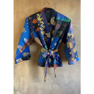 Embroidered jacket blue