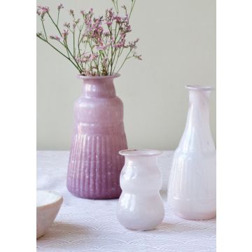 Vase opaline glass pink