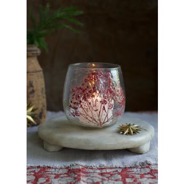 Waxinelichthouder fleur rouge 