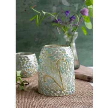 Vase mosaic seagreen
