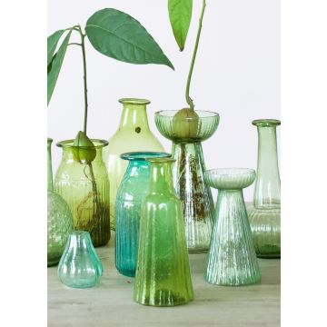 Vase green recycled glass 