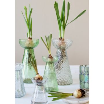Hyacinth vase grassgreen small