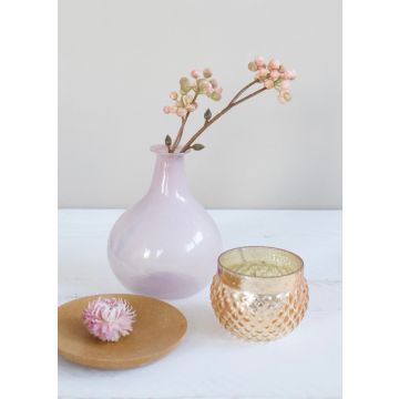 Glass vase opaline pink