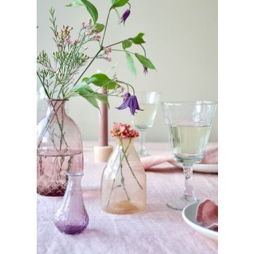 Vase peach orange recycled glass