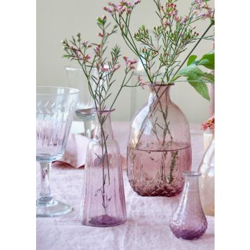 Vase lilac recycled glass