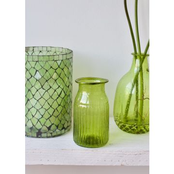 Vase grassgreen recycled glass 