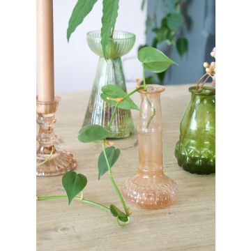 Vase peach orange recycled glass