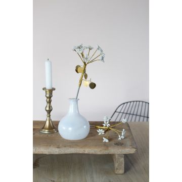 Vase opaline white glass